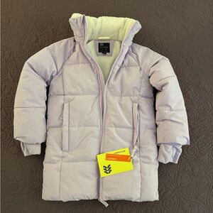 Target All in Motion Lavender Purple Puffer Jacket with Hood XS 4/5